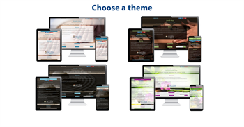 Step 1 in website setup - choose a theme